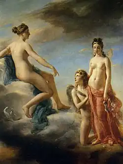 Amor fleht Venus an, sich bei Psyche zu entschuldigen 1827 Georges Rouget