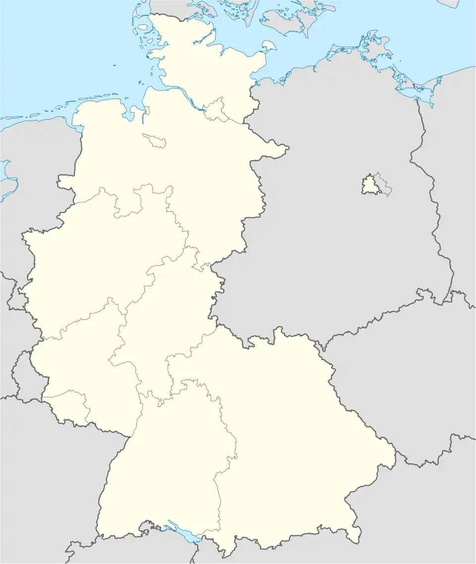 Deutschlandkarte, Position des Landkreises Mergentheim hervorgehoben