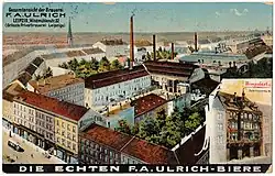 Gesamtansicht der Brauerei F.A. Ulrich in der Windmühlenstraße in Leipzig