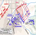 Schlacht von Gettysburg, Situation am Cemetery Hill am 2. Juli 1863