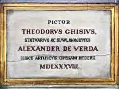 1588 Maler Teodoro Ghisi, Bildhauer Alexander de Verda
