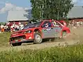 Lancer WRC04 bei der Rallye Finnland 2004