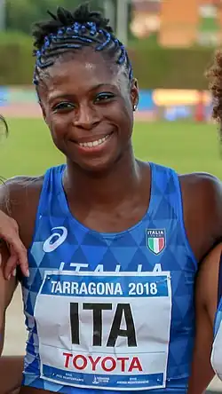 Gloria Hooper – disqualifiziert wegen Übertretens der Bahnbegrenzung