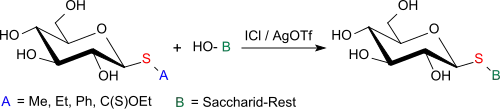 O-Glycosylierung von Thioglycosiden mit Iodchlorid-AgOTf