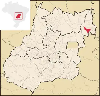 Lage von Alvorada do Nortea in Goiás