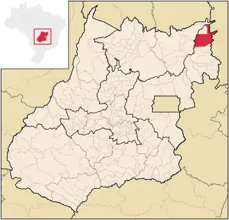 Lage von São Domingos in Goiás