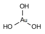 Strukturformel von Gold(III)-hydroxid