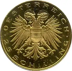 25 Schilling Vorderseite