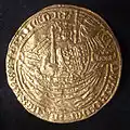 Goldmünze, ca. 1361–1369, zum Gedenken an die Seeschlacht von Sluis