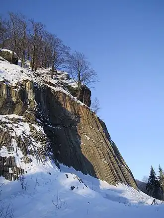 Basaltsäulen am Zlatý vrch (Goldberg)