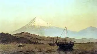 Fuji von Shimizu aus, 1881