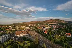 Luftbild des Bahnhofs