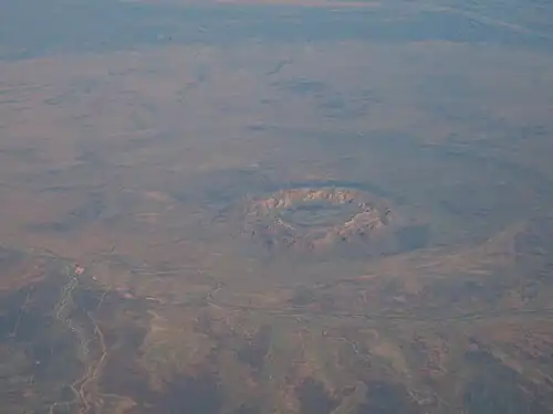 Aufnahme aus einem Flugzeug von Norden