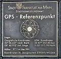 GPS-Referenzpunkt in Frankfurt am Main