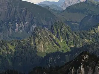 Grüne Köpfe von der Winterstaude (1877 m) aus Nordwesten
