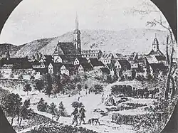 Grünstadt um 1800 (Tellerbild)