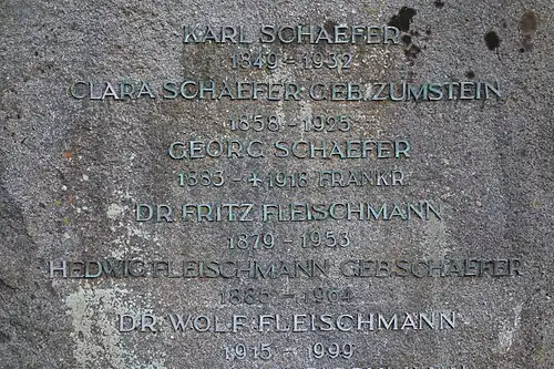 Grab Karl Schaefers und seiner Familie