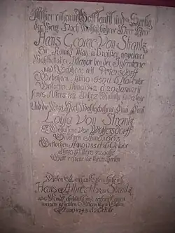 Grabplatte derer von Strantz