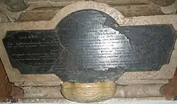 Inschrift des Grabdenkmals