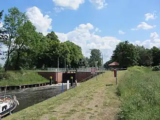 Hechtsforthschleuse, Blick nach Osten, flussaufwärts