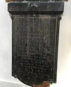 Grabplatte des Weihbischofs Cuchot d´Herbain