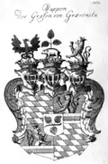Gräfliches Wappen im Der Durchlauchtigen Welt vollständigen Wappenbuch