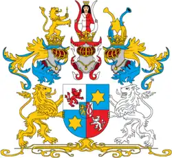 Wappen der Familie Polzer-Hoditz und Wolframitz (1917)