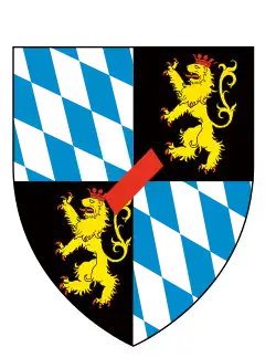 Bayerisches Wappen mit Bastardfaden