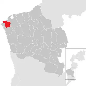 Lage der Gemeinde Grafenschachen im Bezirk Oberwart (anklickbare Karte)