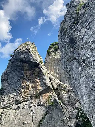 Grafinger Köpferl am westlichen Rand der Kirchelwand