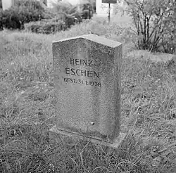 Grabstein Heinz Eschen, Friedhof unbekannt.