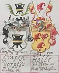 Allianzwappen Grapendorf-Holle 1721