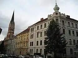Haus mit Jugendstilfassade, Kreuzung Naglergasse/​Schützenhofgasse