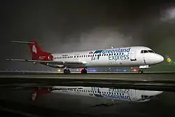 Fokker 100 der Greenland Express