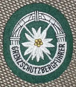Ärmelabzeichen eines Grenzschutzbergführers der Bundespolizei (Deutschland)