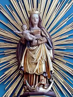 Statue Maria mit Kind im Strahlenkranz