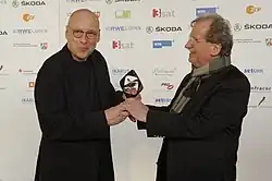 Grimme-Preis Presseempfang Matti Geschonneck mit Uwe Kammann