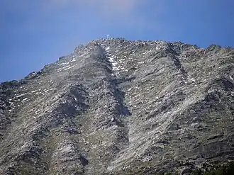 Großer Igent (Südwestflanke zum Zemmgrund) mit Gipfelkreuz