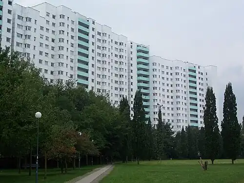 Wohnblock der Gropiusstadt, Entwurf Michael von Möllendorff, Ausführung 1973–1974