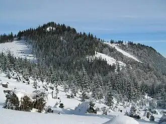 Der Gipfel von Westen aus gesehen