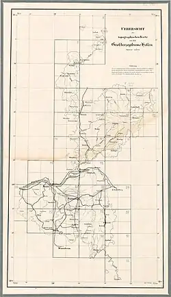 Übersichtskarte: zeigt die damalige Zugehörigkeit zum Großherzogtum Hessen.