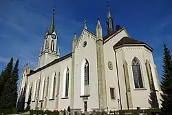 Grosswangen – Katholische Kirche St. Konrad: West- und Südfassade (Chor)
