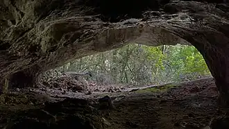 Blick aus der Höhle