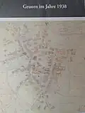 Lageplan von Gruorn 1938