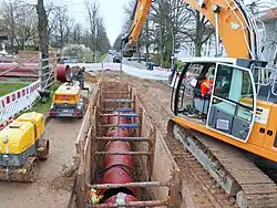 Rohrverlegung in Berlin, 2023