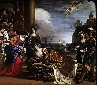 Selbstmord der Dido, 1631, Öl auf Leinwand, 287 × 335 cm, Galleria Spada, Rom