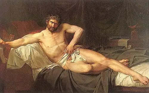Der Tod von Marcus Porcius Cato dem Jüngeren, 1795, Ermitage Sankt Petersburg