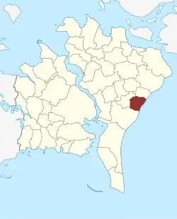 Lage des Sønder Alslev Sogn in der Guldborgsund Kommune