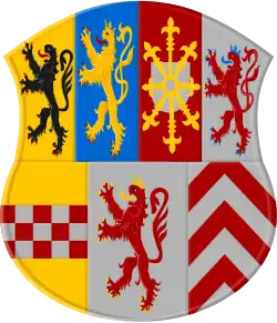 Wappen der Vereinigten Herzogtümer Jülich-Kleve-Berg (1538–1543)