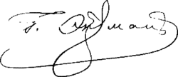 Signatur Gustav Eismann